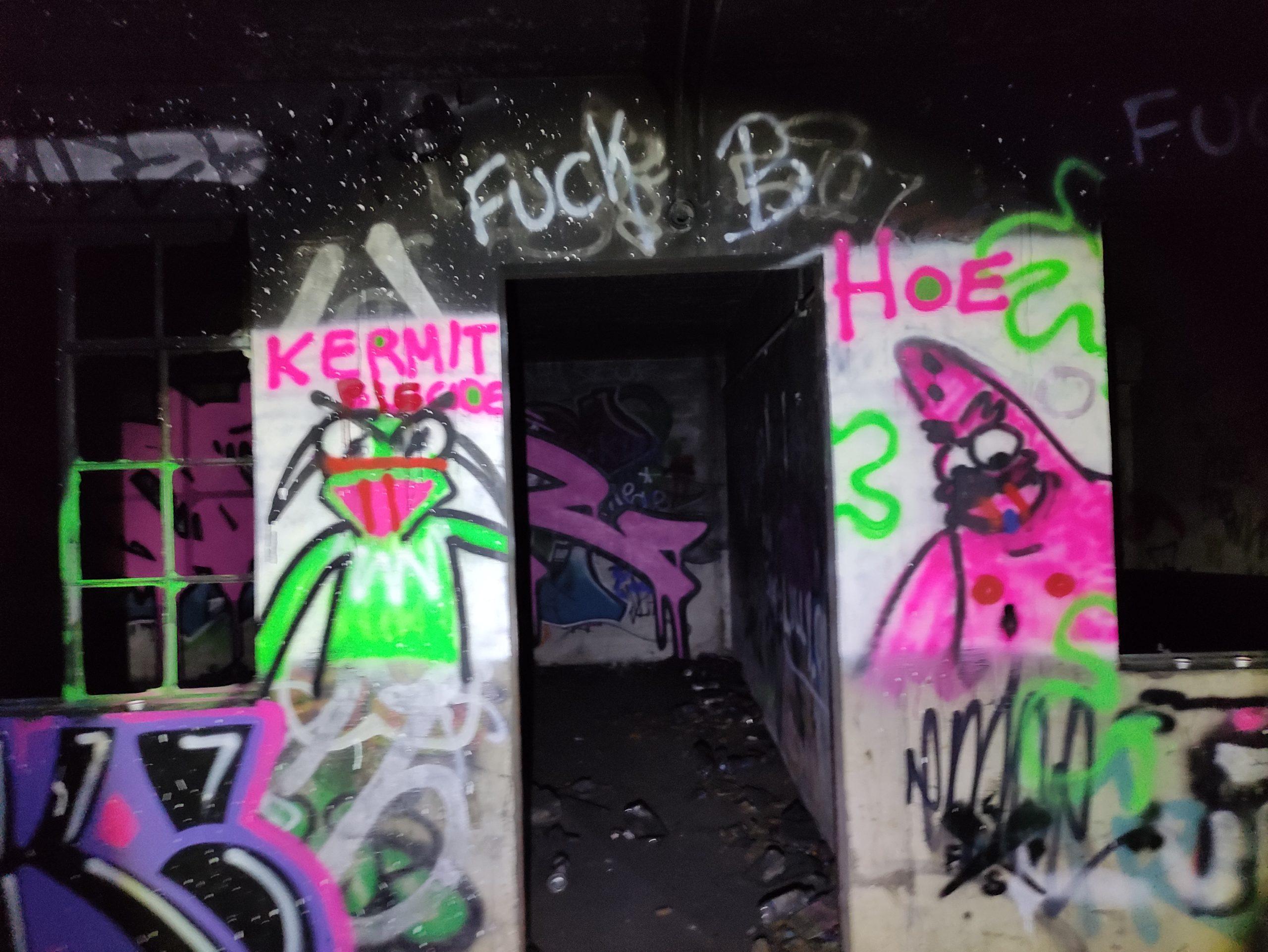 Graffiti at Farleigh Down Tunnel 